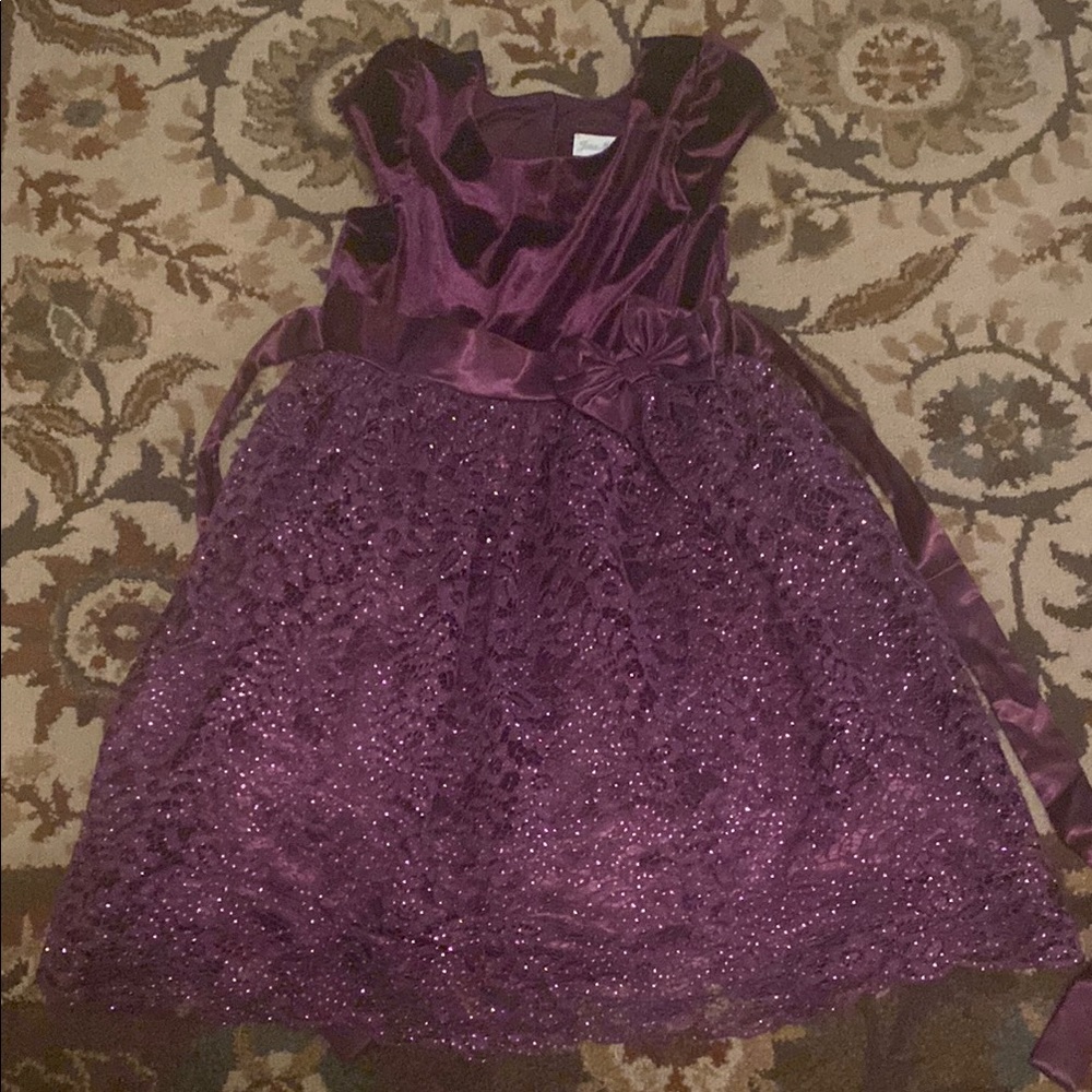 Jona Michelle Purple Ruffled Tiered Sundress for Prom